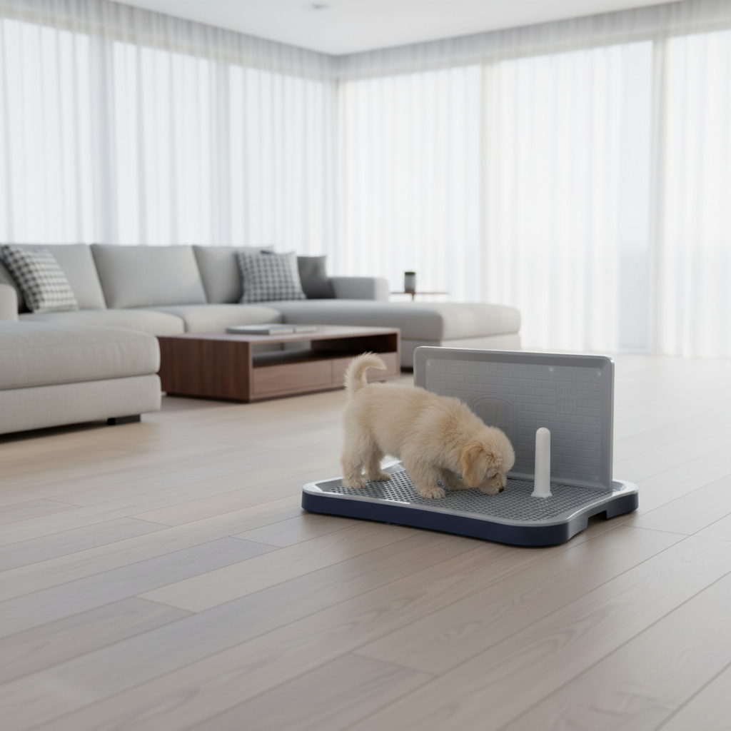 Ultimate Indoor Pet Potty Tray with Pee Wall for Puppies and Small Dogs - Non-Skid Design for Stability and Cleanliness