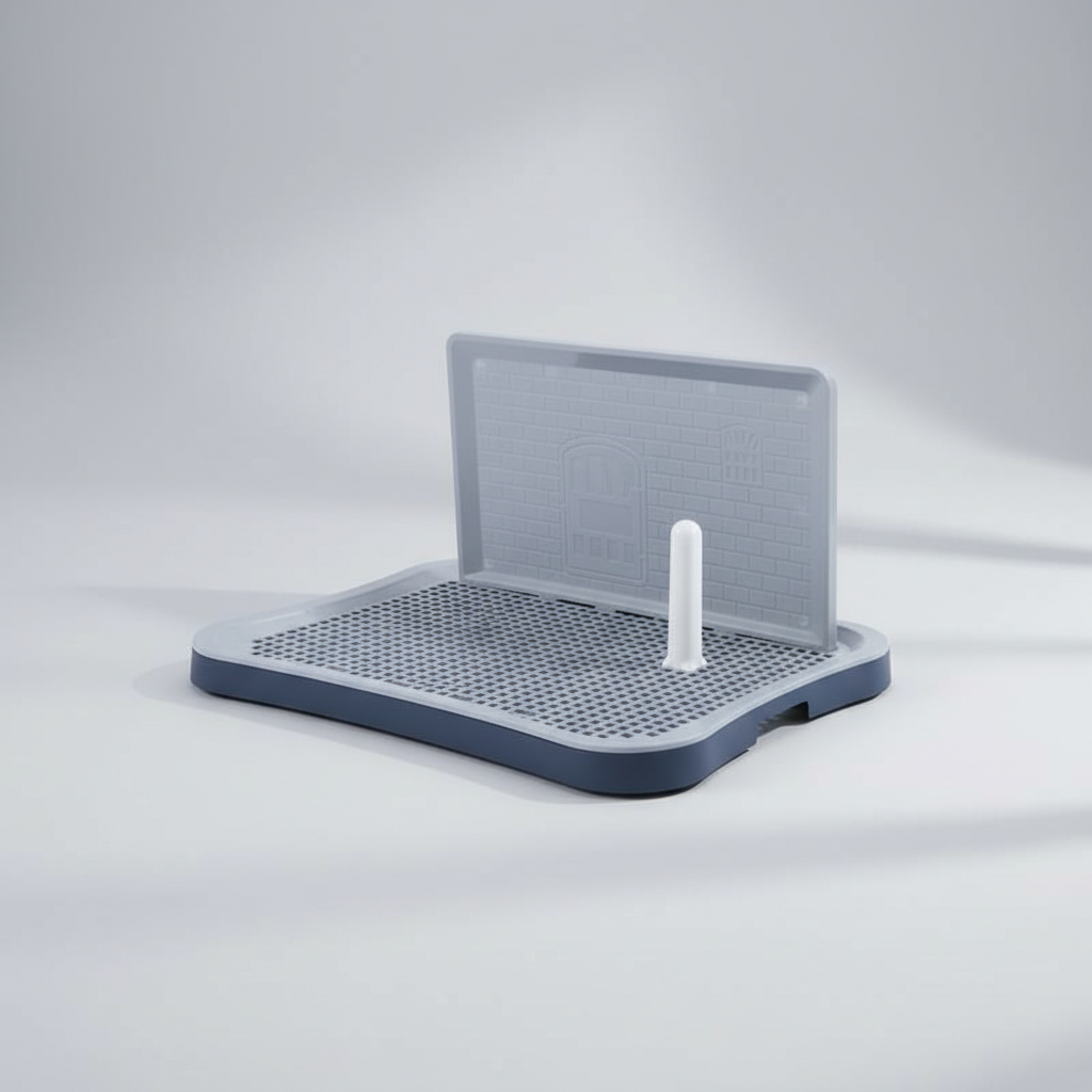 Ultimate Indoor Pet Potty Tray with Pee Wall for Puppies and Small Dogs - Non-Skid Design for Stability and Cleanliness